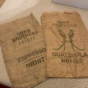 Burlap, coffee, bean bags